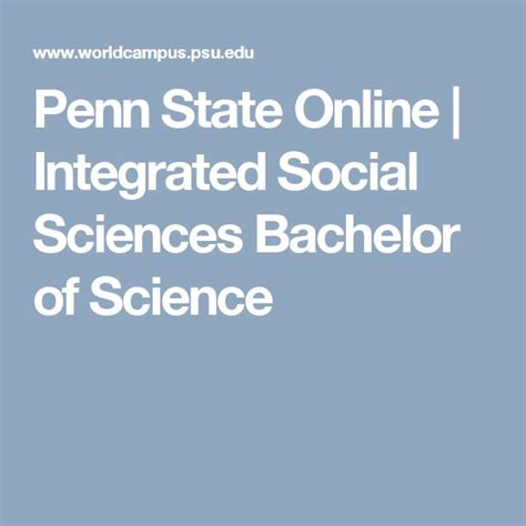 penn state social sciences